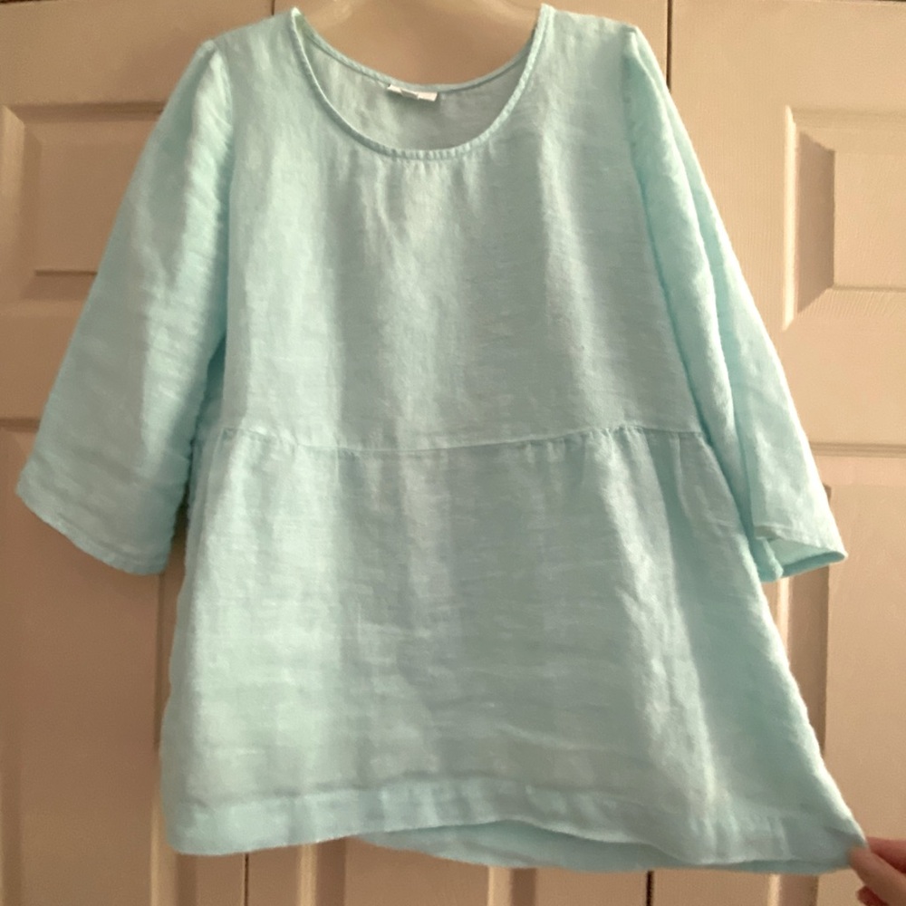 PureJill small blue Linen top